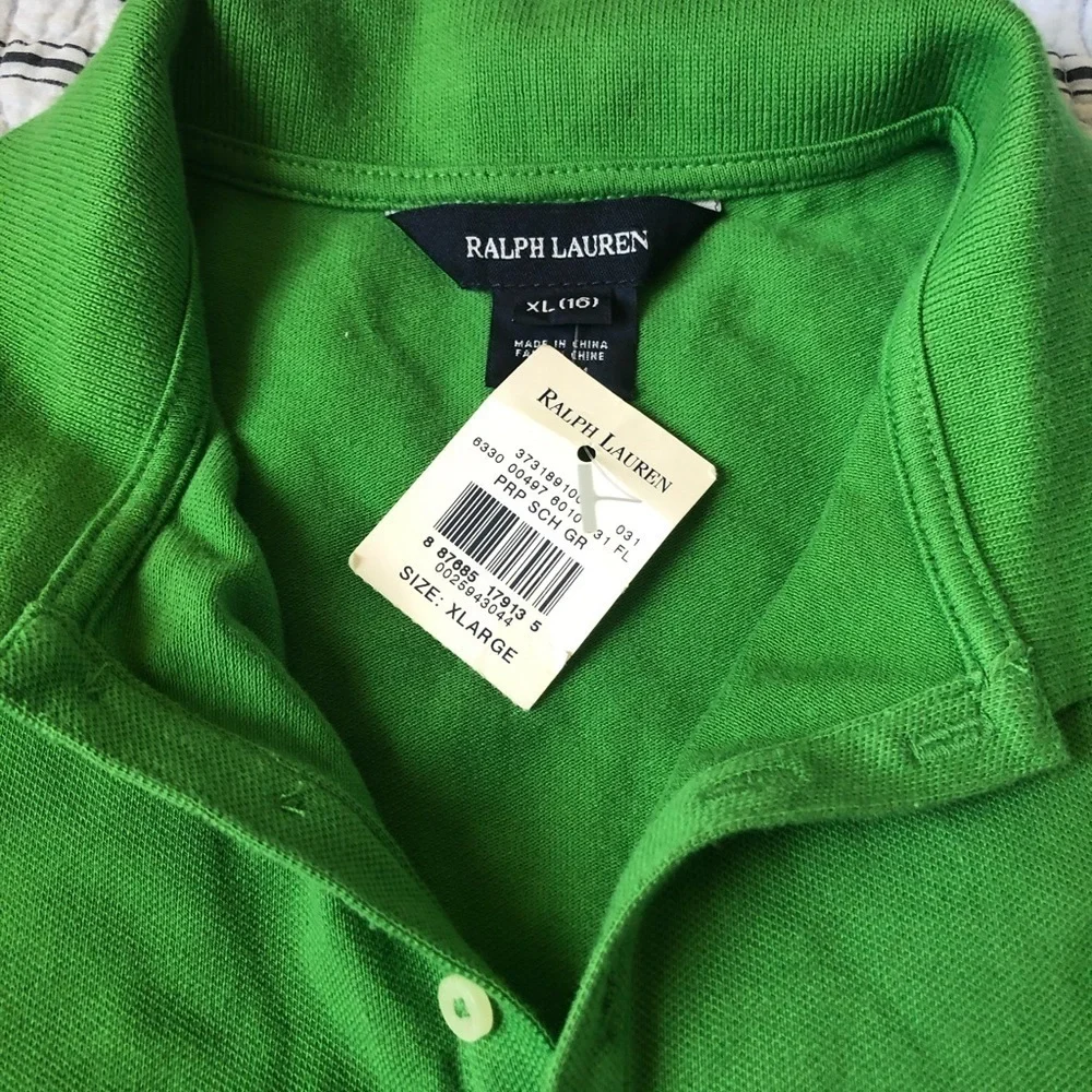NWT Ralph Lauren Polo shirt for girl size XL(16)
